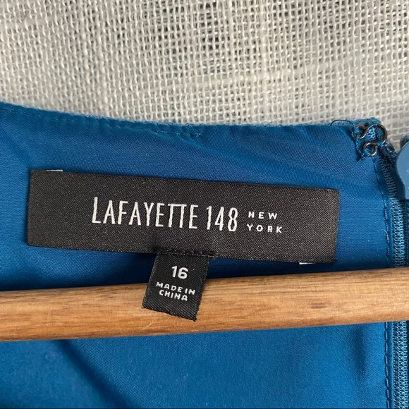 Lafayette 148 Wool Silk Sleeveless Sheath Dress - Picture 8 of 8